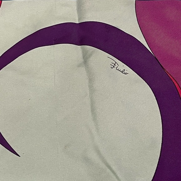 Vintage Emilio Pucci Colorful Abstract Silk Scarf - Picture 4 of 7